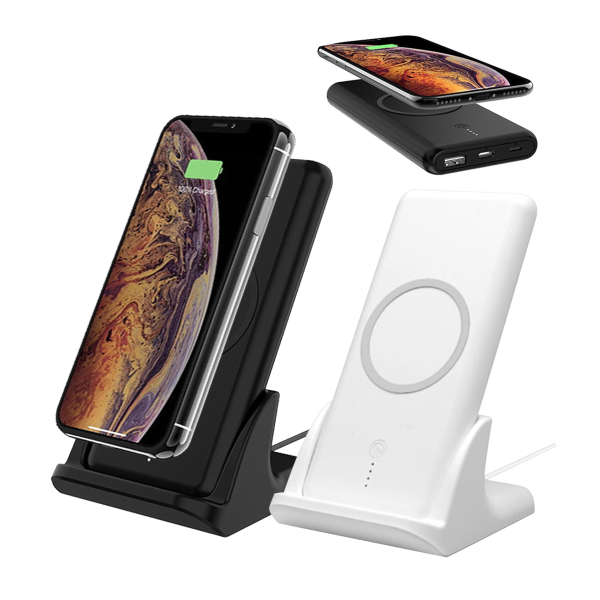 3-in-1 Power Bank with Phone Stand